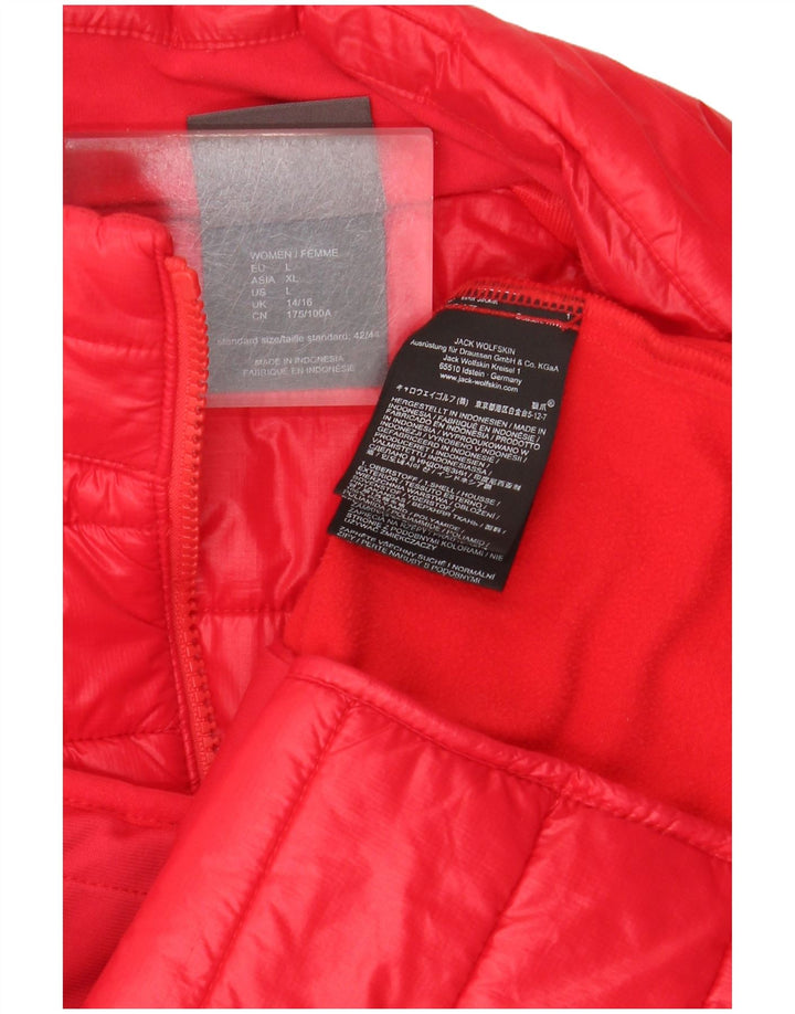 Jack Wolfskin Chaqueta de chándal para mujer UK 40 Grande Poliamida roja