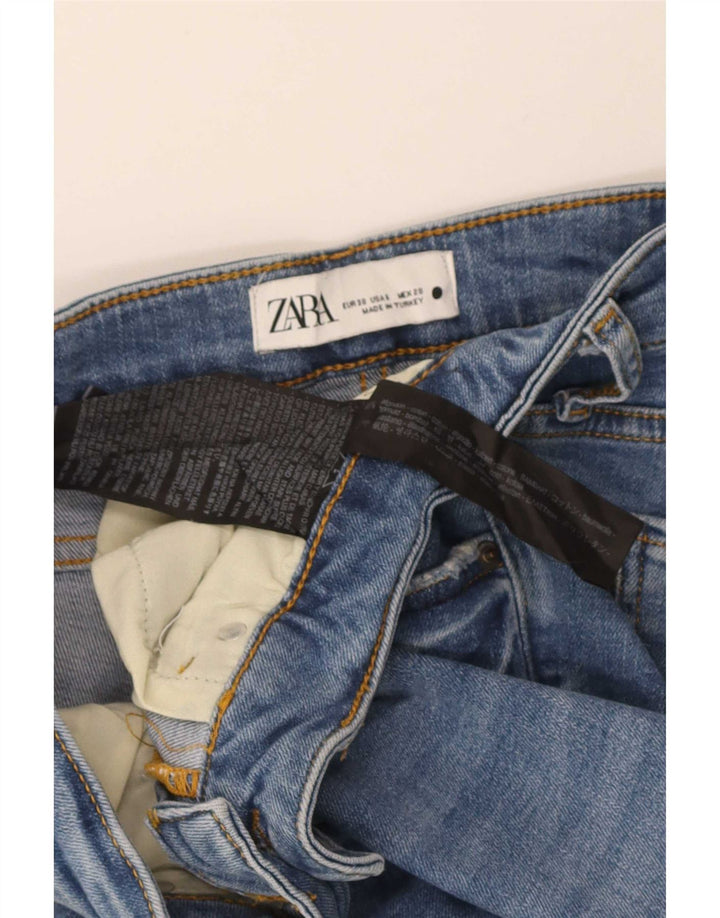 Zara Jeans Acampanados Para Mujer EU 38 Small W28 L32 Algodón Azul