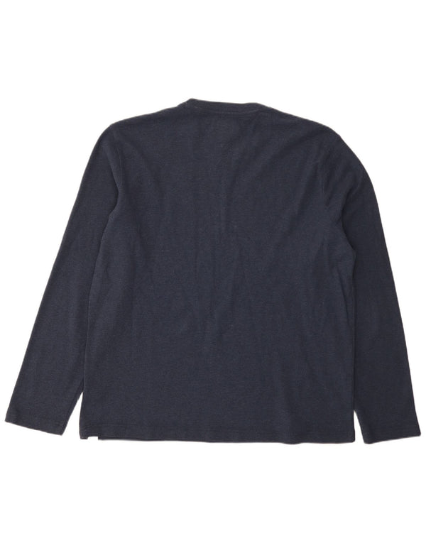 Tommy Hilfiger Hombre Top Manga Larga XL Azul Marino Algodón