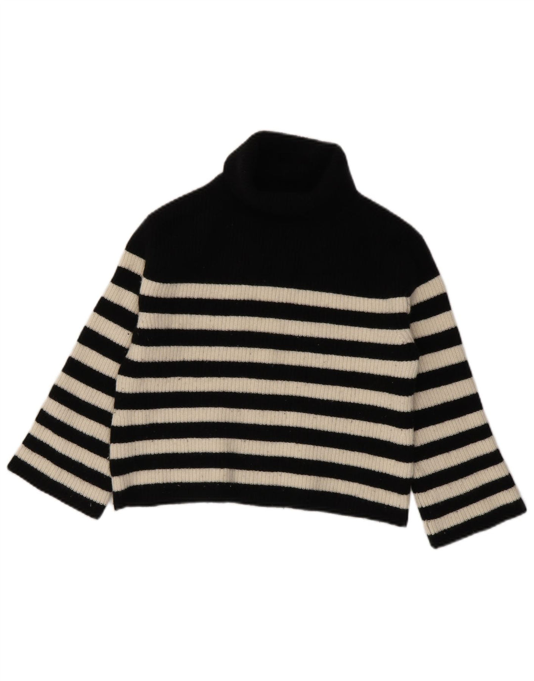 J. CREW Suéter tipo jersey de gran tamaño con cuello vuelto para mujer UK 6 XS Negro