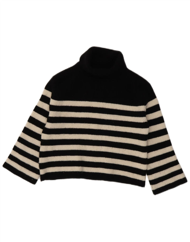 J. CREW Suéter tipo jersey de gran tamaño con cuello vuelto para mujer UK 6 XS Negro