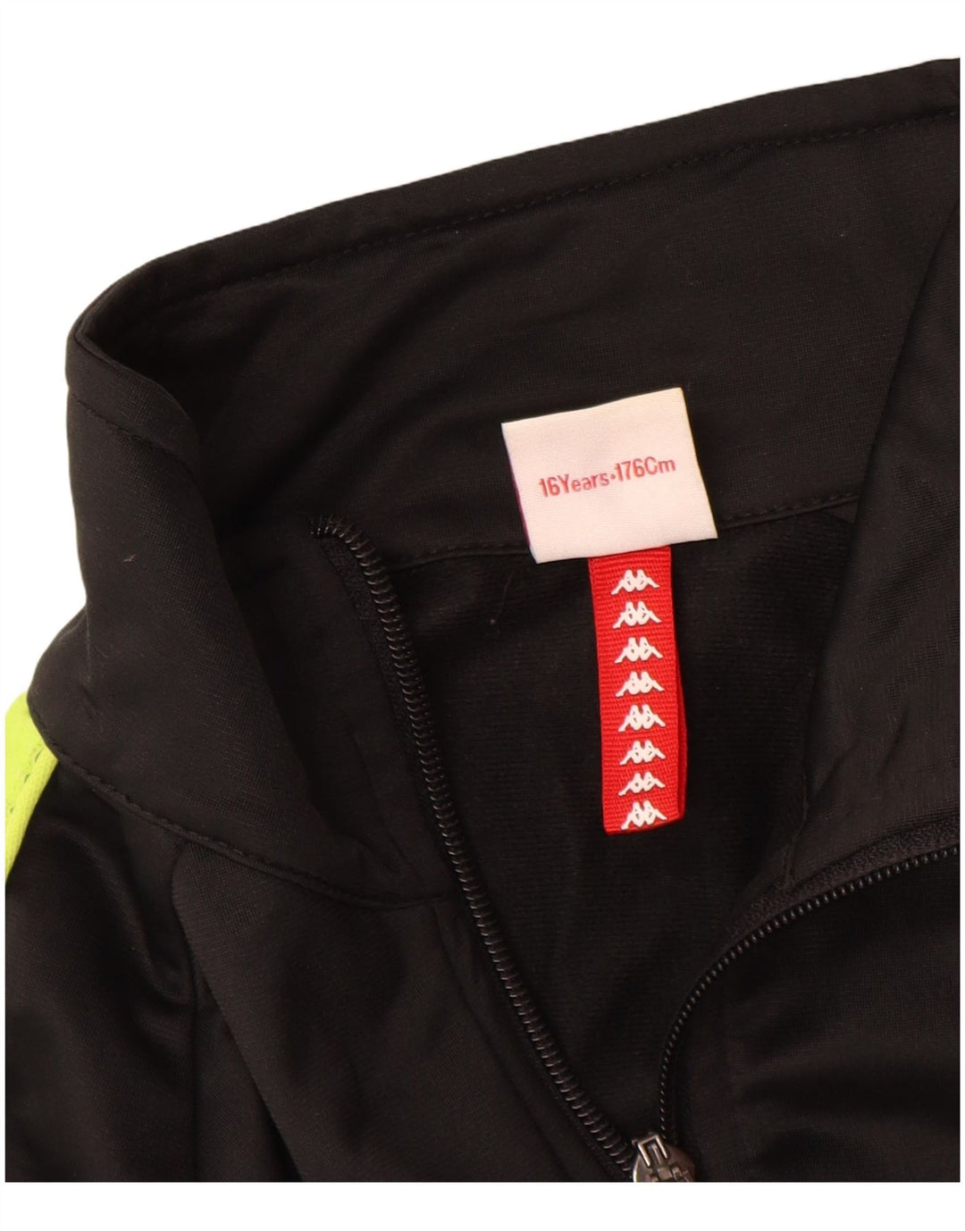 KAPPA Chaqueta de chándal con gráfico para niños 15-16 años, color negro