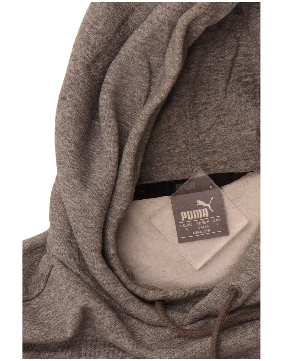 Puma Sudadera con capucha gráfica para hombre, talla pequeña, gris