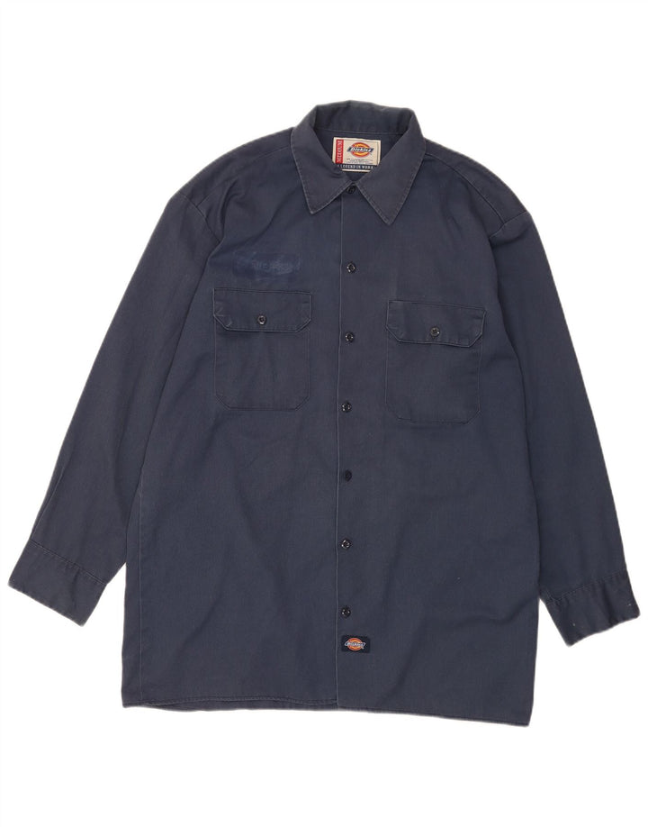 Camisa Dickies Hombre Mediana Azul Marino Poliéster