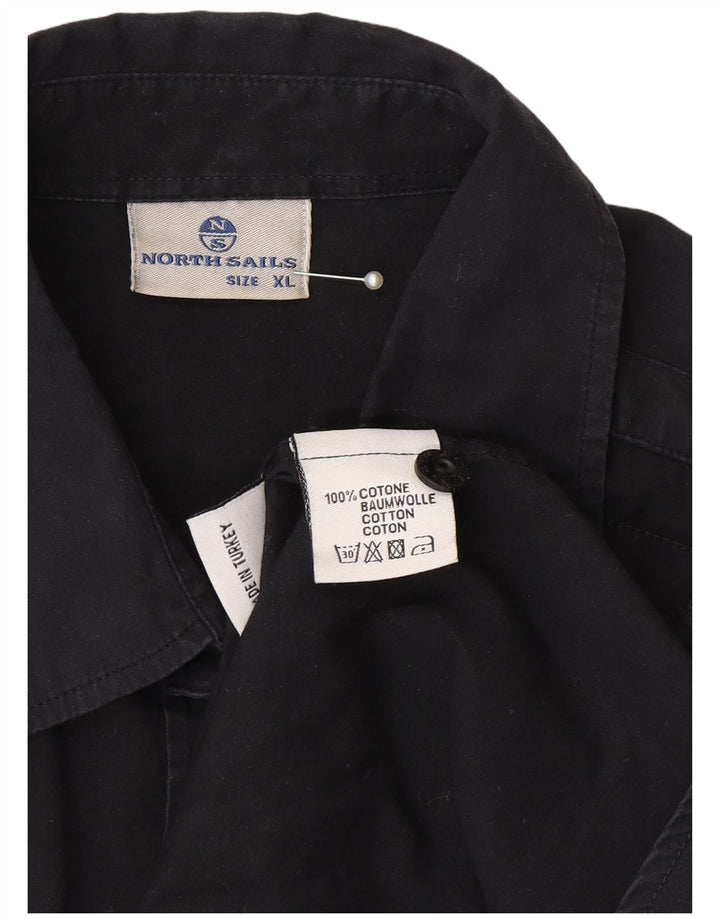 North Sails Camisa gráfica para hombre XL Algodón negro