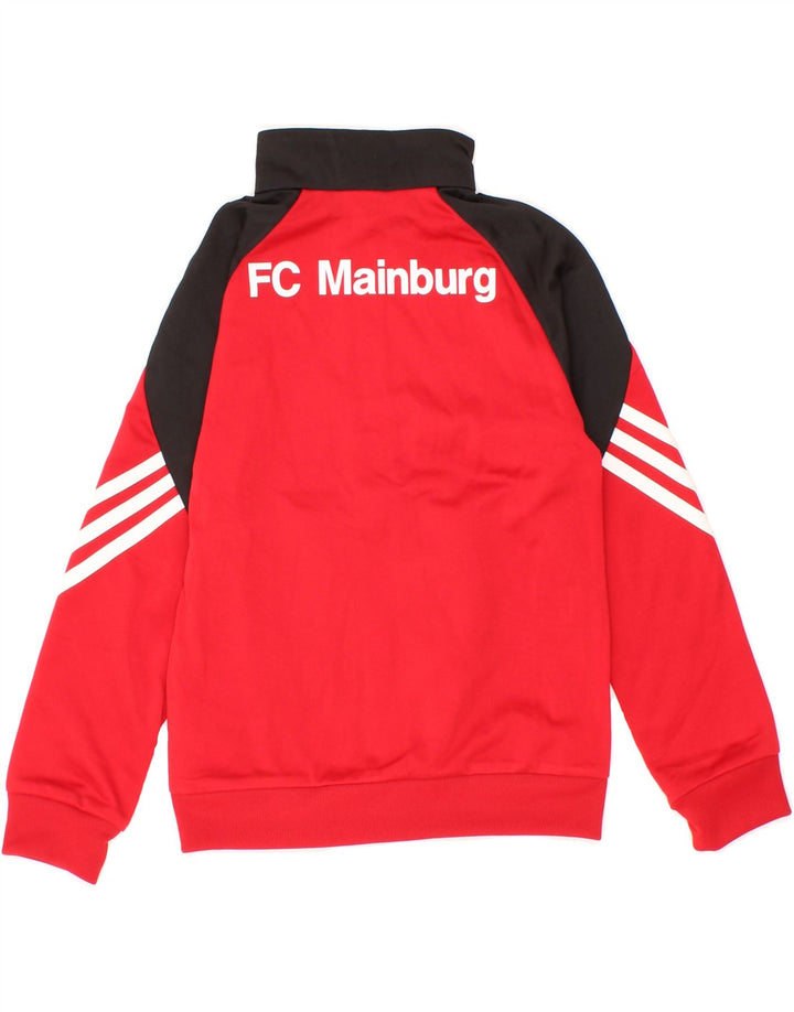 ADIDAS Boys Graphic Tracksuit Top Jacket 7-8 Years Small Red Colourblock Vintage Adidas and Second-Hand Adidas from Messina Hembry 