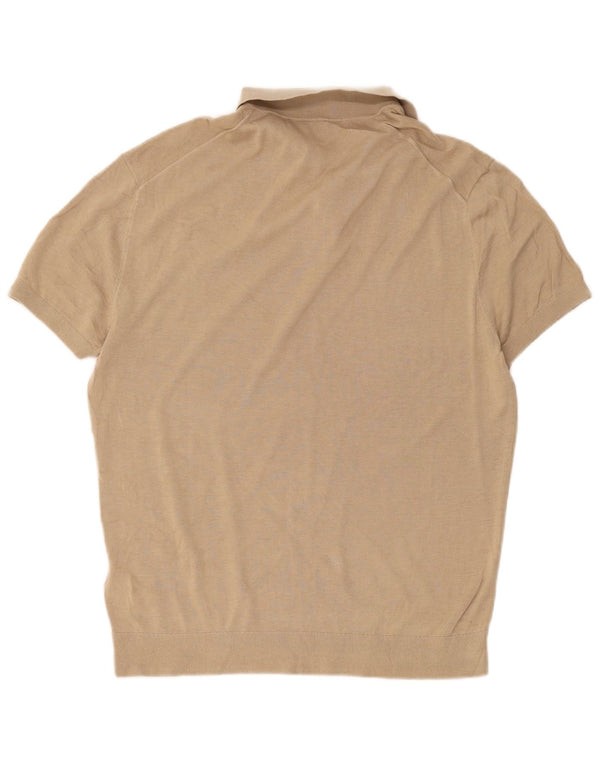 Zara Hombre Polo Polo Grande Algodón Beige