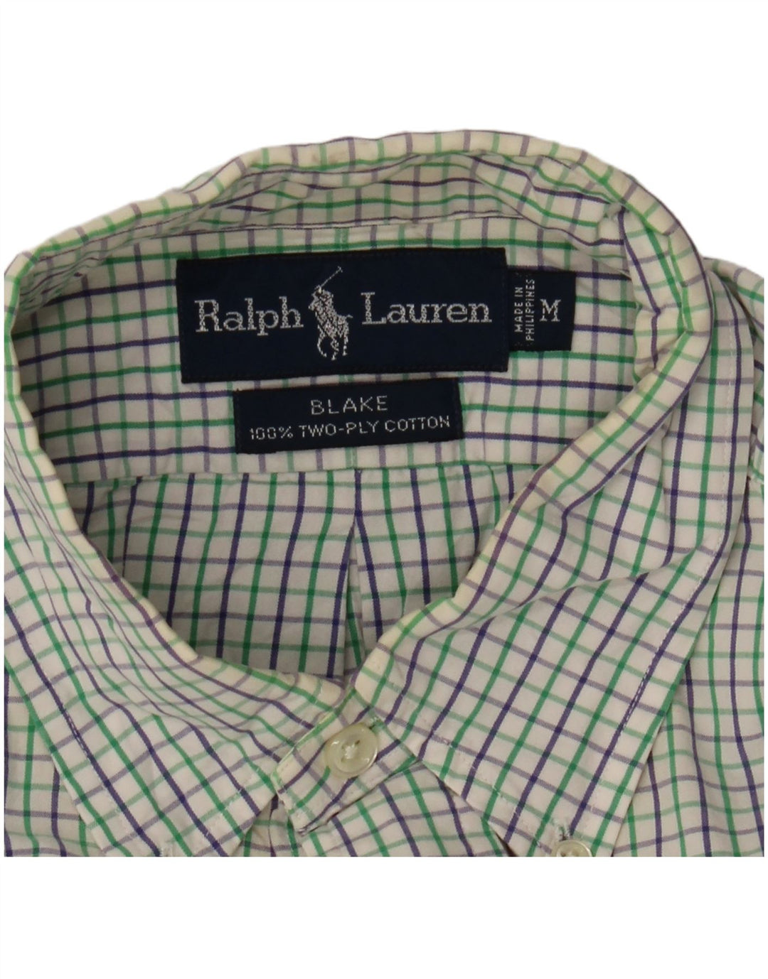 Ralph Lauren Camisa de manga corta Blake para hombre con cuadros multicolores medianos