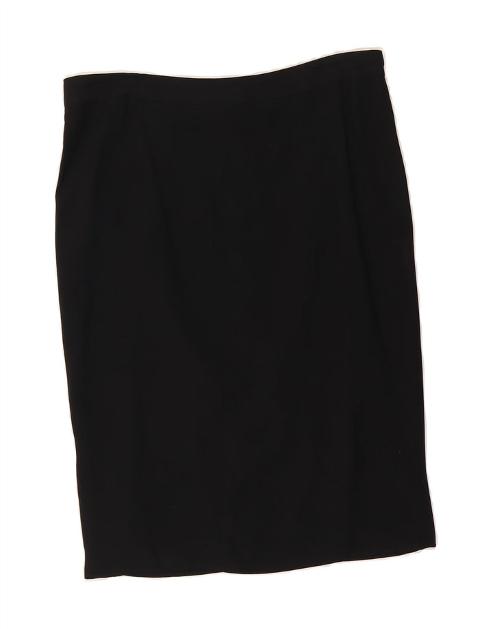 LUISA SPAGNOLI Womens Straight Skirt W32 Large  Black Acetate Vintage Luisa Spagnoli and Second-Hand Luisa Spagnoli from Messina Hembry 