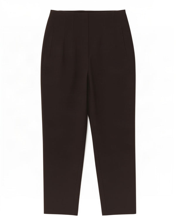 Zara Mujer Pantalón Casual Cónico Grande W30 L26 Poliéster Negro