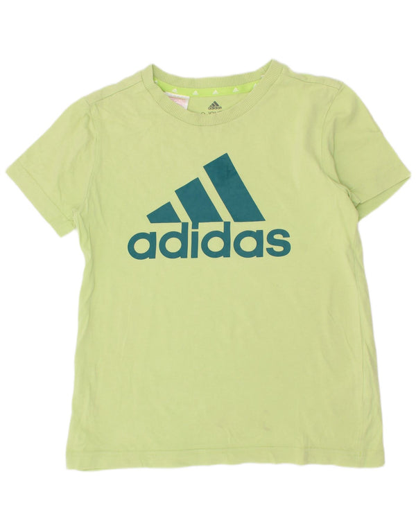 Adidas Camiseta Gráfica para Niños Top 9-10 Años Verde Algodón