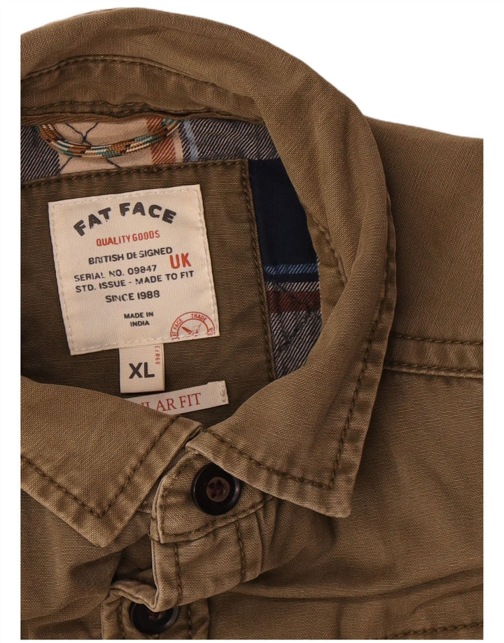 Chaqueta utilitaria de corte regular para hombre de Fat Face UK 42 XL Algodón marrón