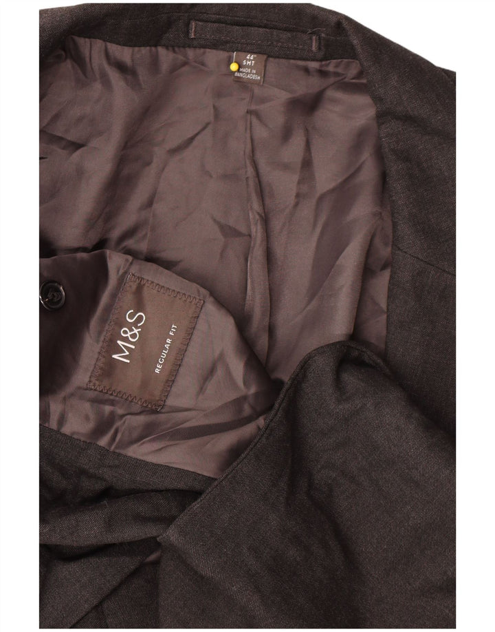Marks & Spencer Chaqueta tipo blazer de corte regular con 2 botones para hombre UK 44 2XL Gris