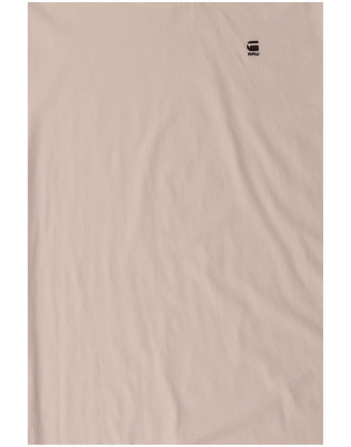 G-STAR Hombre Camiseta Top Grande Blanco Algodón