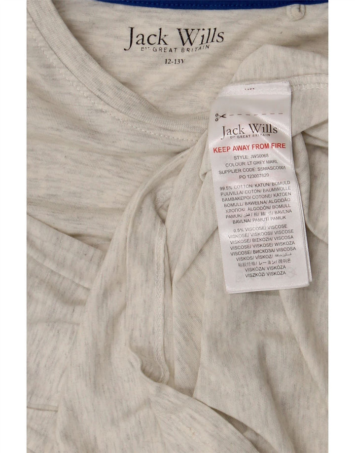 Jack Wills Camiseta gráfica para niños de manga larga 12-13 años Algodón gris