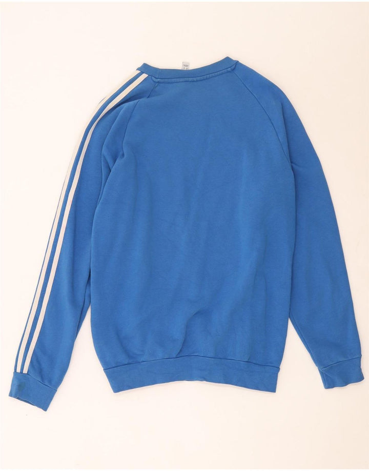Adidas Hombre Sudadera Jumper Azul Medio Algodón