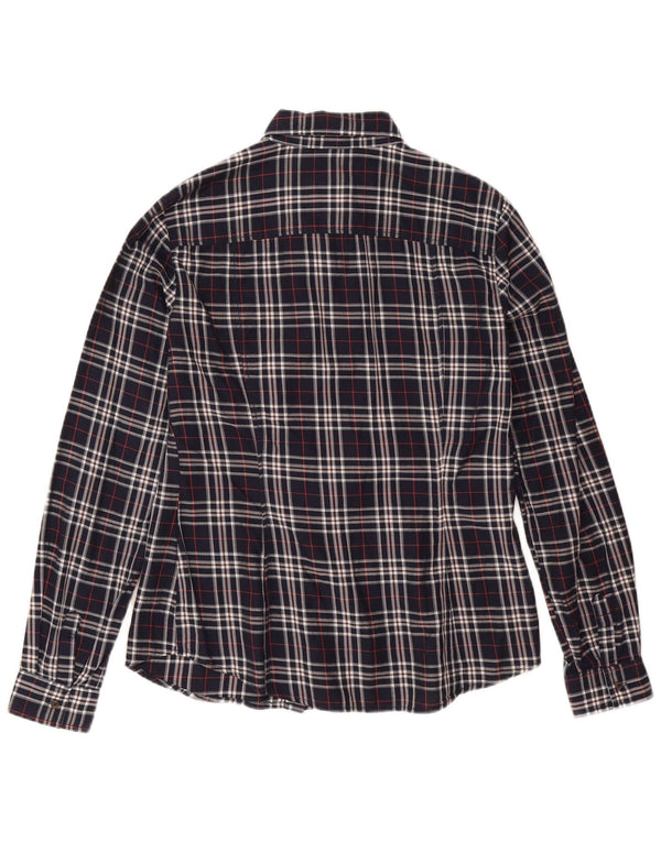 Camisa Massimo Dutti Mujer EU 38 Small Azul Marino Cuadros