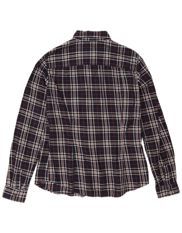 Camisa Massimo Dutti Mujer EU 38 Small Azul Marino Cuadros