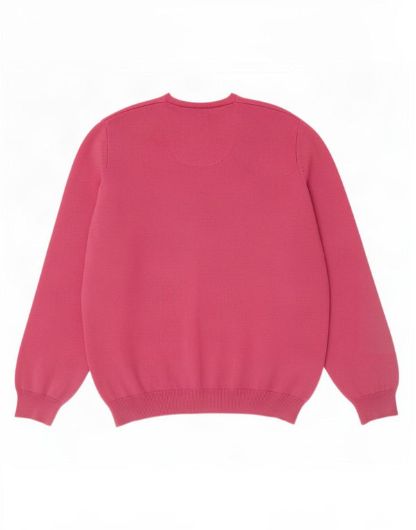 Marks & Spencer - Jersey con cuello en V para hombre, color azul, 2XL, algodón rosa