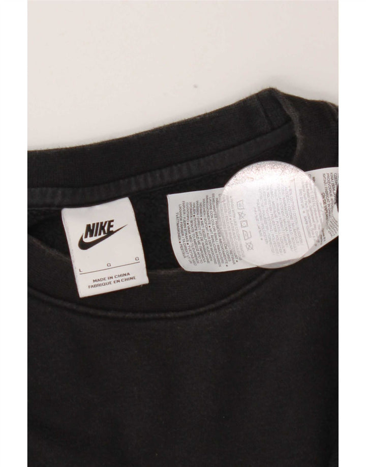 Nike - Sudadera tipo jersey para hombre, talla grande, algodón negro