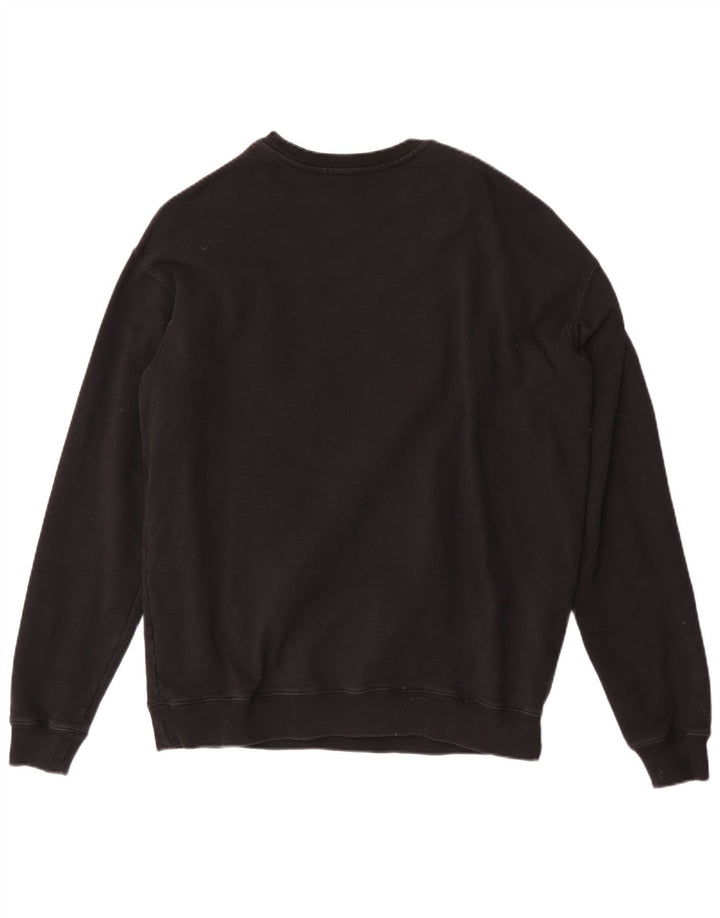 MSGM Mens Milano Graphic Sudadera Jumper Grande Algodón Negro