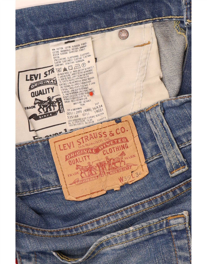 Levi's Hombre 511 Slim Jeans W35 L31 Algodón Azul