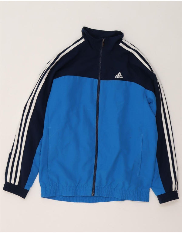 Adidas Chicos Climalite Chándal Top Chaqueta 13-14 Años Azul Colorblock
