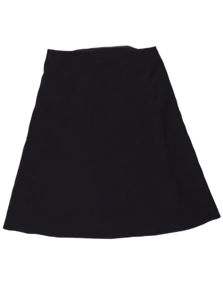 Marks & Spencer Falda Acampanada para Mujer UK 18 XL W40 Poliéster Azul Marino