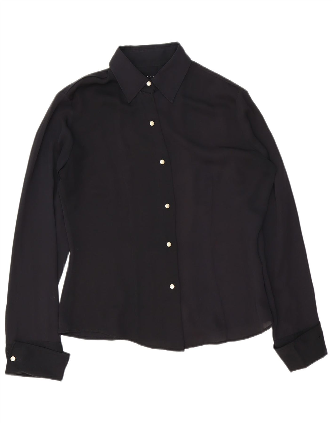 Sisley Blusa camisera para mujer UK 44 Grande Negro