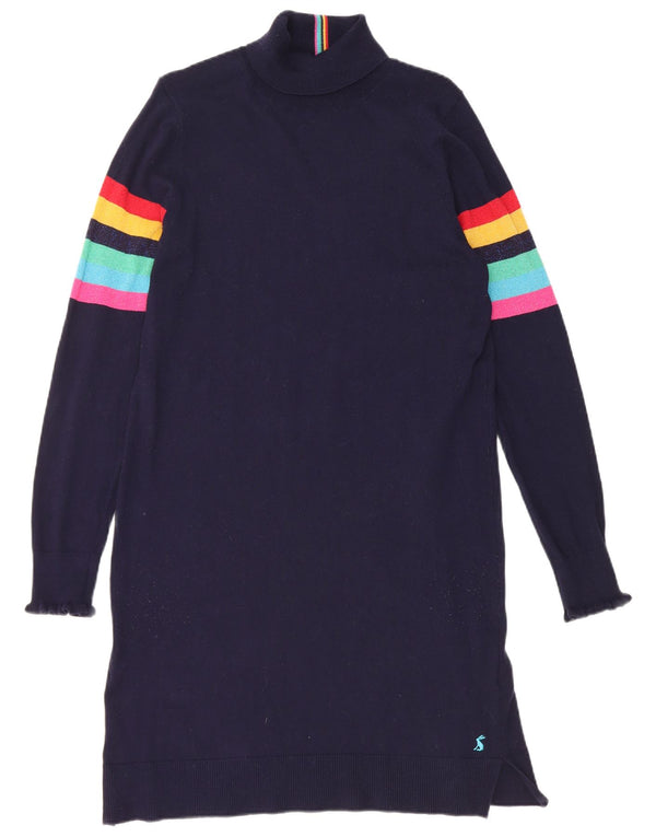 Joules Vestido tipo jersey con cuello vuelto para mujer UK 10 Small Azul marino a rayas