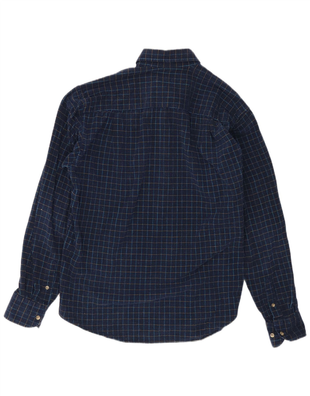 Sergio Tacchini Camisa Hombre Grande Azul Marino Cuadros Algodón