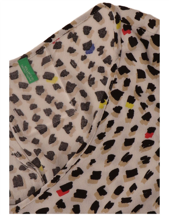 Benetton Blusa Mujer UK 46 Large Multicolor Spotted