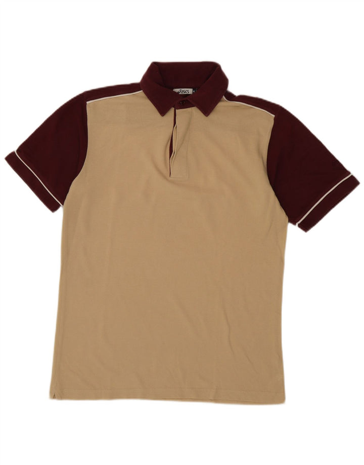 Polo Asics Hombre Algodón Color Block Beige Medio