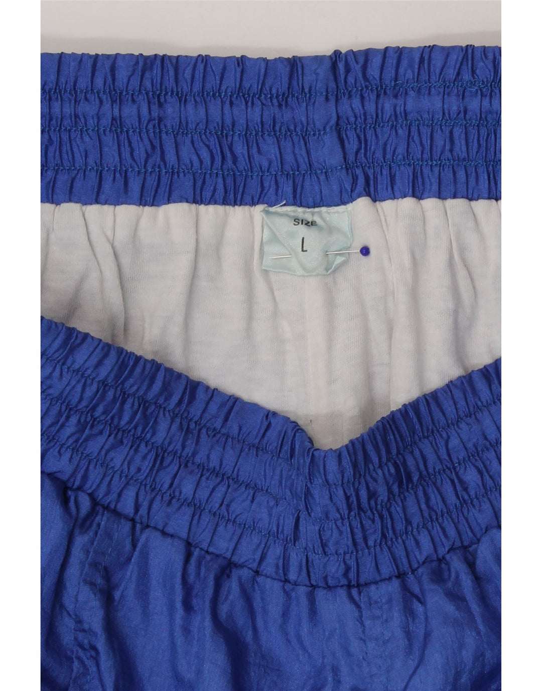 Vintage hombres chándal pantalones joggers grande azul poliamida