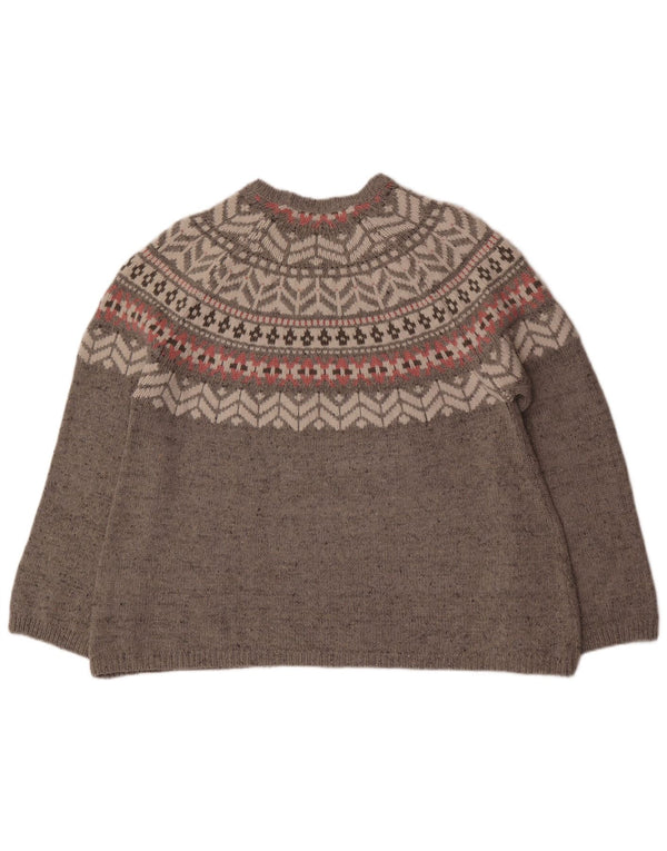Marks & Spencer Suéter de Cuello Redondo con Copo de Nieve para Mujer UK 40 XL Gris