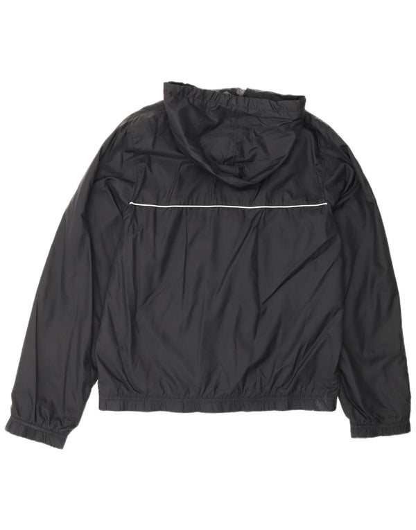 NIKE Chaqueta impermeable con capucha para hombre UK 36/38 Small Black Nylon