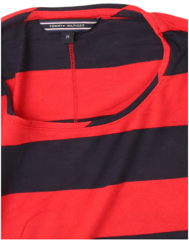 Tommy Hilfiger Camiseta para mujer Top UK 12 Medium Red Stripes