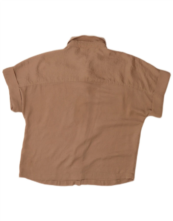 Marks & Spencer Blusa de manga corta para mujer UK 40 Small Brown