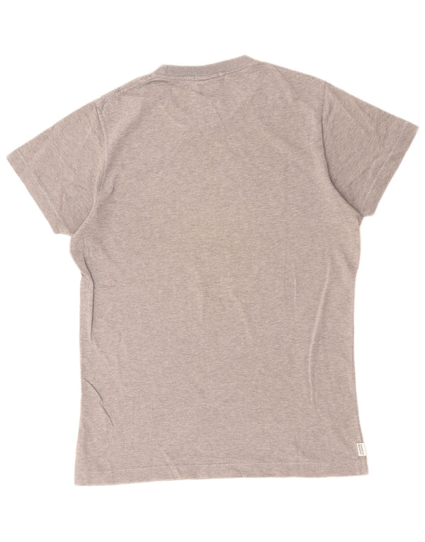 FRANKLIN & MARSHALL Camiseta gráfica clásica para hombre Top pequeño de algodón gris