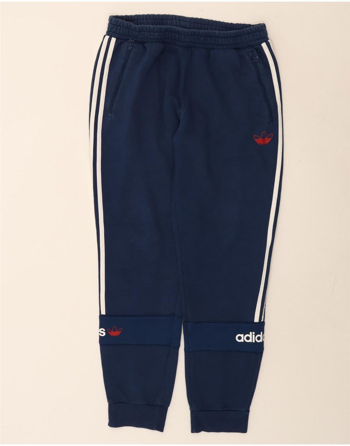 Adidas Hombre Pantalones De Chándal Gráfico Joggers Medium Azul Marino