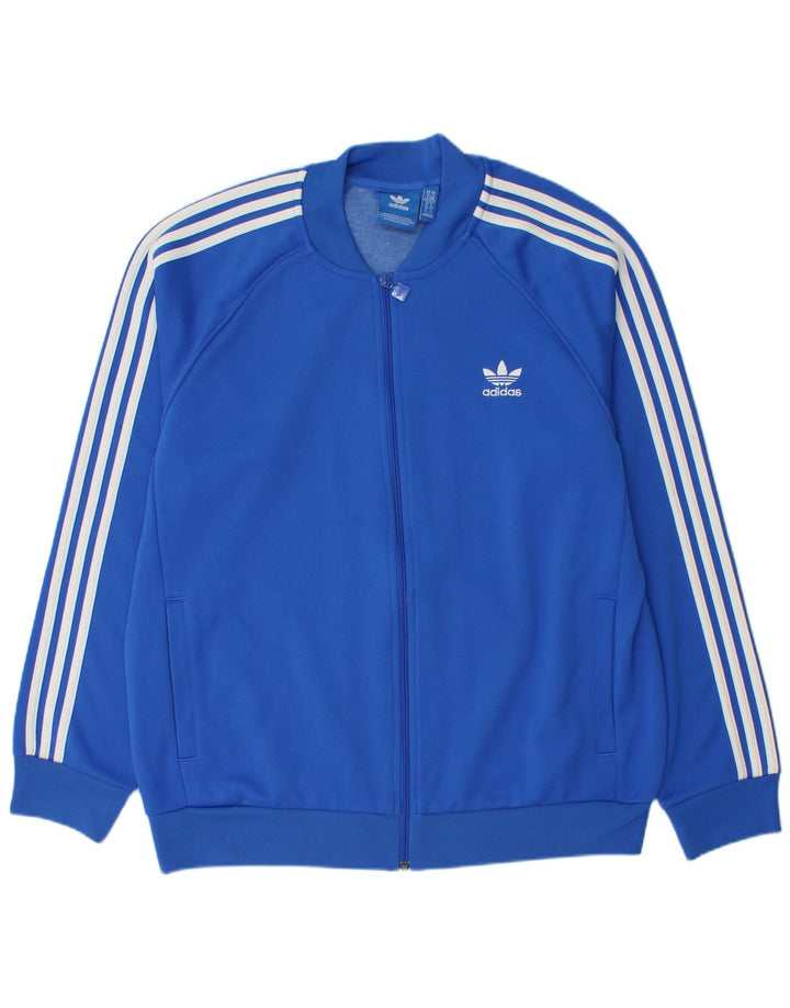 ADIDAS Hombre Chándal Top Chaqueta XL Azul Poliéster