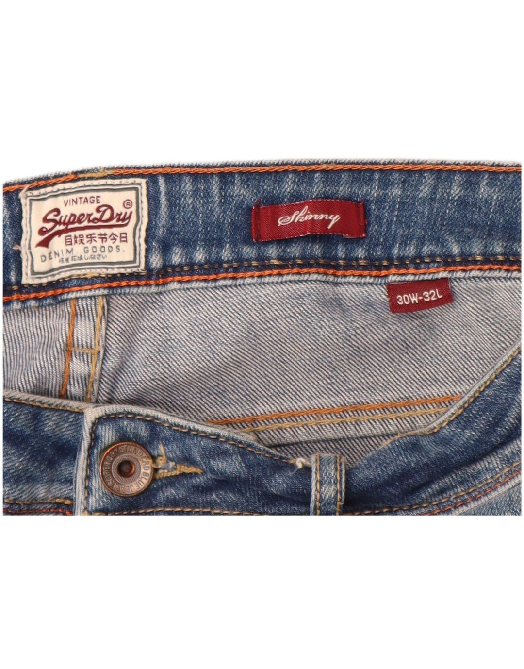 SUPERDRY Vaqueros pitillo para mujer W30 L32 Algodón azul