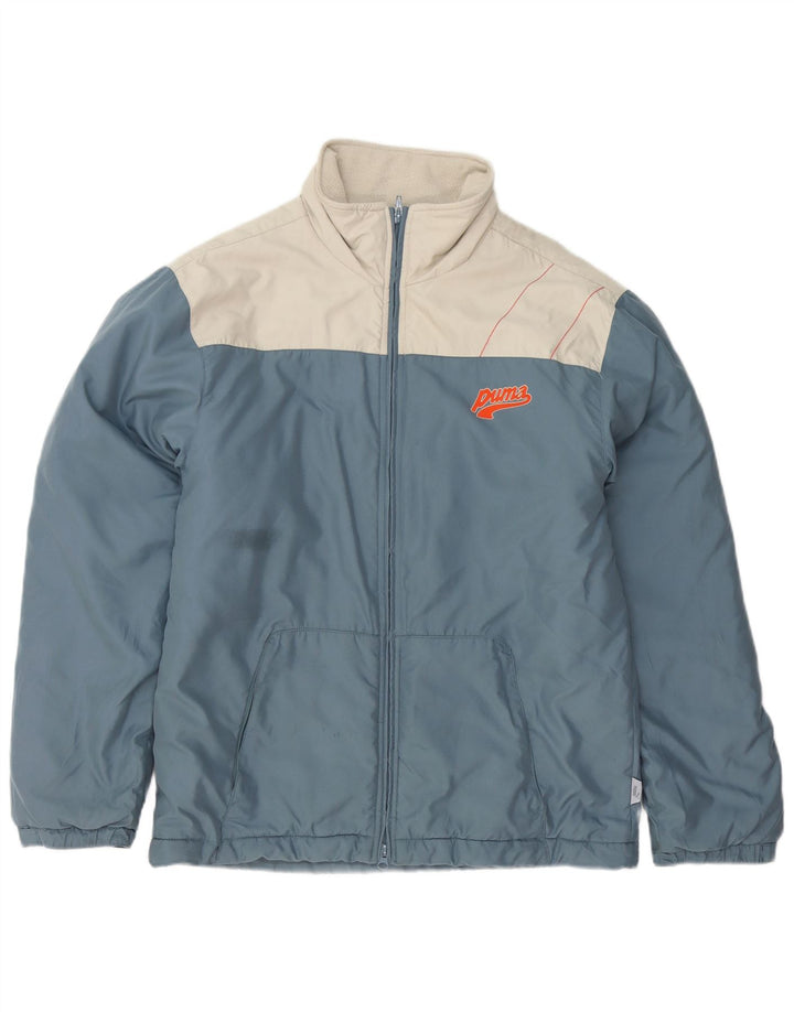 Puma Chaqueta acolchada para hombre UK 38 Medium Blue Colourblock