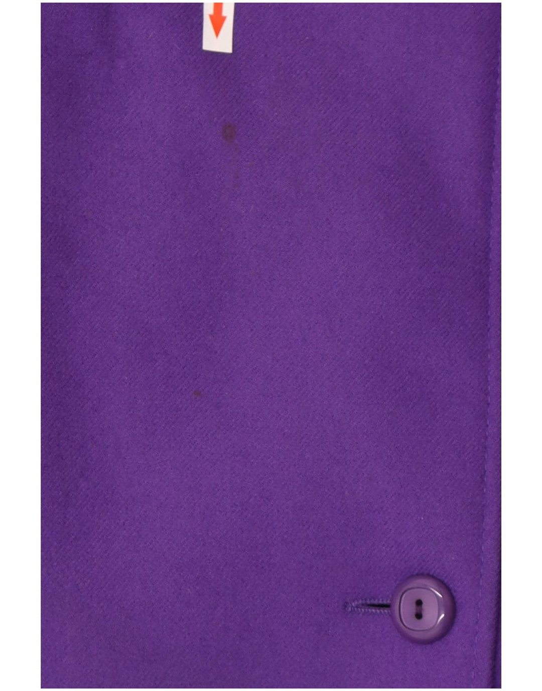 Vintage mujer oversize abrigo de doble pecho Reino Unido 16 lana púrpura grande