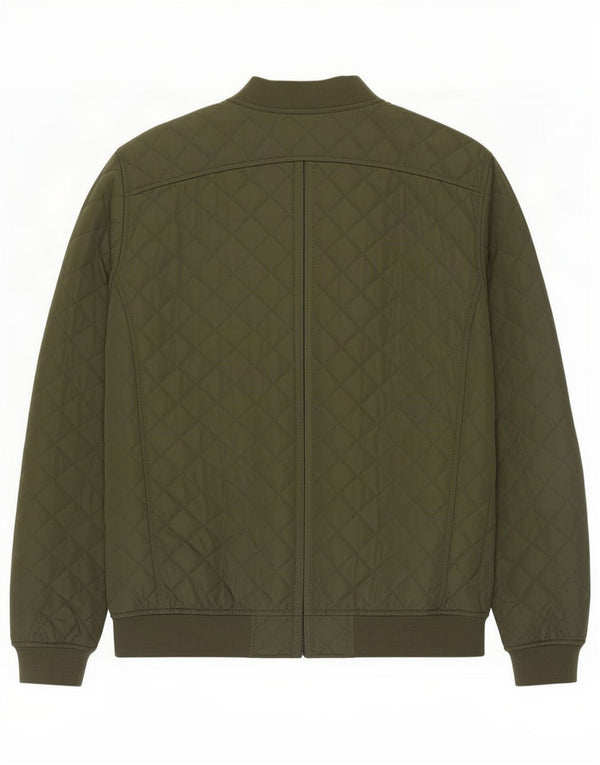 Zara Hombre Chaqueta Acolchada ES 42 XL Poliéster Verde