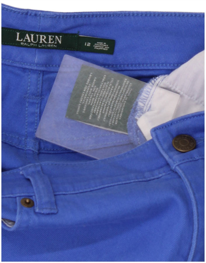 RALPH LAUREN Vaqueros ajustados para mujer US 12 Grande W34 L32 Algodón azul