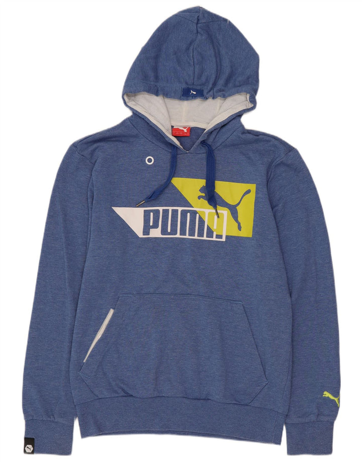 Puma Hombre Gráfico Sudadera Con Capucha Jersey Pequeño Azul Poliéster
