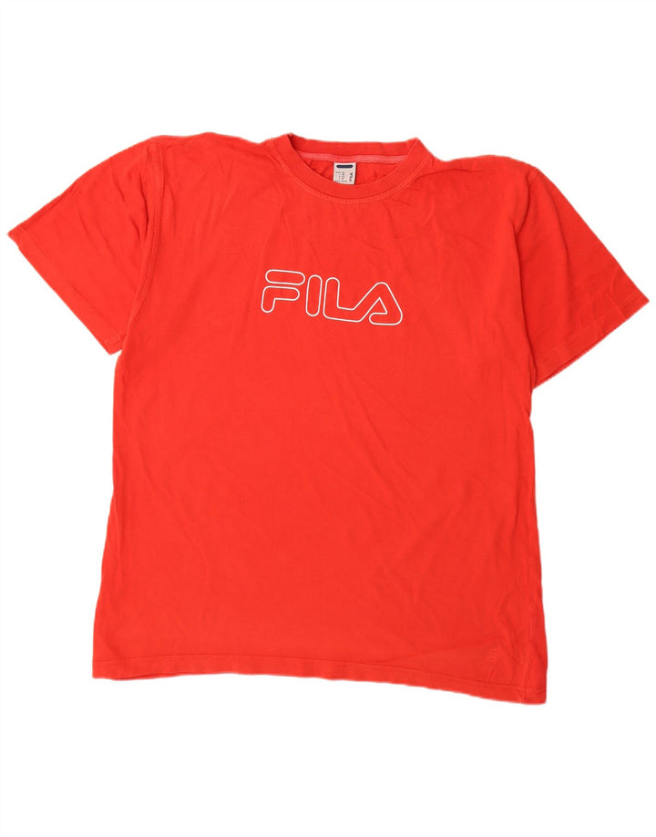 Fila Camiseta gráfica para hombre Top XL Algodón rojo