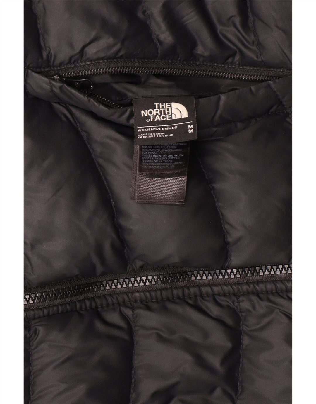 The North Face Abrigo acolchado reversible para mujer UK 40 Mediano Nylon negro
