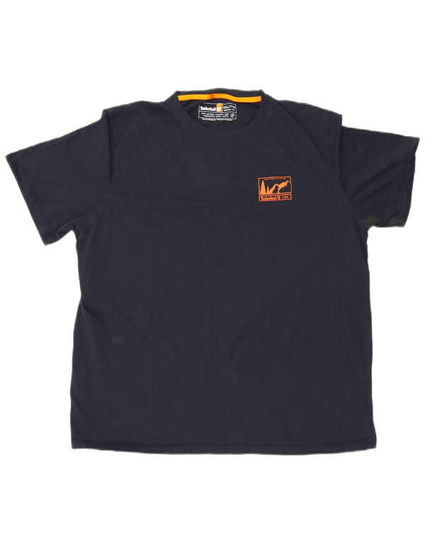 Timberland Camiseta gráfica de corte regular para hombre Top 2XL Algodón azul marino